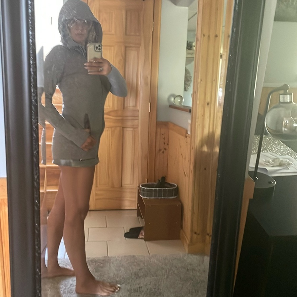 Hooded zip up jacket